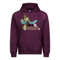 Mauve Wine he is risen cross Urban Hoodie - BarkalooDesign