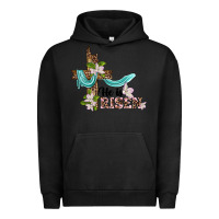 Pigment Black he is risen cross Urban Hoodie - BarkalooDesign