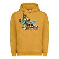 Pigment Peanut Butter he is risen cross Urban Hoodie - BarkalooDesign