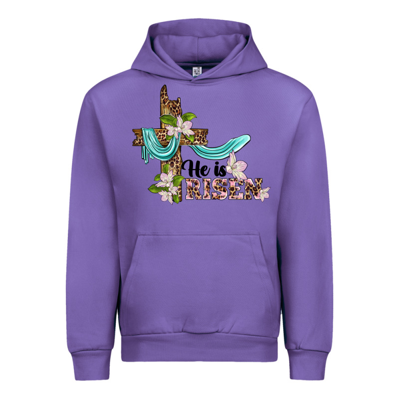 He Is Risen Cross Urban Hoodie by BarkalooDesign | Teevron