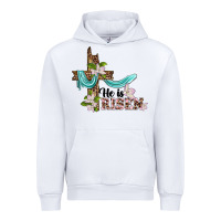 White he is risen cross Urban Hoodie - BarkalooDesign