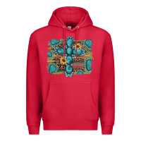 Cardinal western gemstone cross sunflowers serape leopard glitter Premium Hoodie - Artiststas