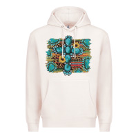 Western Gemstone Cross Sunflowers Serape Leopard Glitter Premium Hoodie | Teevron