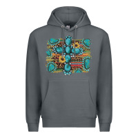 Rock western gemstone cross sunflowers serape leopard glitter Premium Hoodie - Artiststas