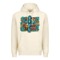 Tofu western gemstone cross sunflowers serape leopard glitter Premium Hoodie - Artiststas