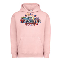 Pigment Salmon american teacher Urban Hoodie - NancyCooperArtShop