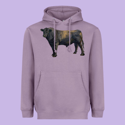 Black Angus Bull Heavyweight Hoodie Designed By Ranaportraitstore