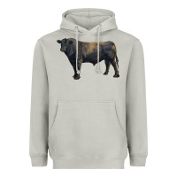 Moon Dust black angus bull Heavyweight Hoodie - RanaPortraitStore