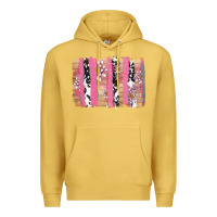 Antique Gold v.d cow and lotus brushstrock Premium Hoodie - AdoDesignShop