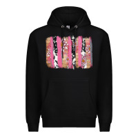 Black v.d cow and lotus brushstrock Premium Hoodie - AdoDesignShop