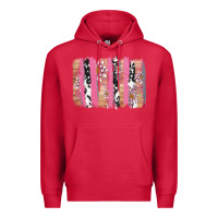Cardinal v.d cow and lotus brushstrock Premium Hoodie - AdoDesignShop