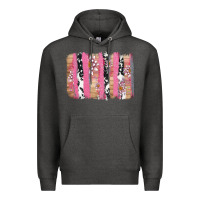 Charcoal Heather v.d cow and lotus brushstrock Premium Hoodie - AdoDesignShop
