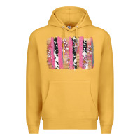 Mustard v.d cow and lotus brushstrock Premium Hoodie - AdoDesignShop