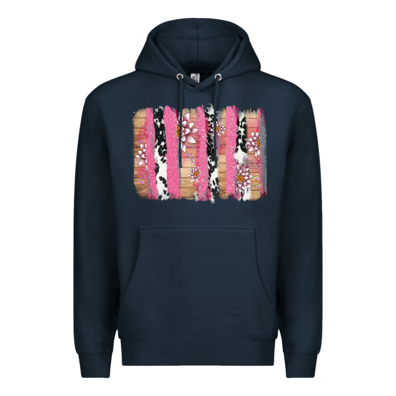 V.d Cow And Lotus Brushstrock Premium Hoodie by AdoDesignShop | Teevron