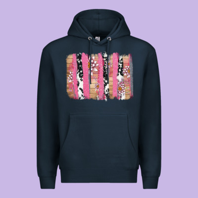 V.d Cow And Lotus Brushstrock Premium Hoodie Designed By Adodesignshop