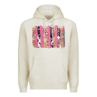 Oatmeal Heather v.d cow and lotus brushstrock Premium Hoodie - AdoDesignShop