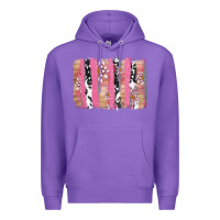 Purple v.d cow and lotus brushstrock Premium Hoodie - AdoDesignShop