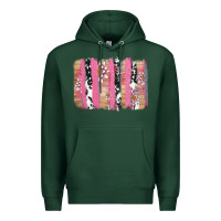 Sports Green v.d cow and lotus brushstrock Premium Hoodie - AdoDesignShop