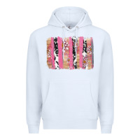 White v.d cow and lotus brushstrock Premium Hoodie - AdoDesignShop