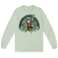 Matcha turquoise gemstones brown baby cow  rainbow Long Sleeve Tee - BarkalooDesign