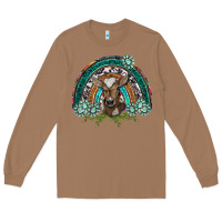 Toasted Coconut turquoise gemstones brown baby cow  rainbow Long Sleeve Tee - BarkalooDesign