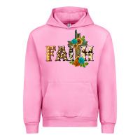 Fuchsia Pink faith with cross Urban Hoodie - BarkalooDesign
