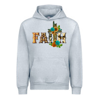 Heather Grey faith with cross Urban Hoodie - BarkalooDesign