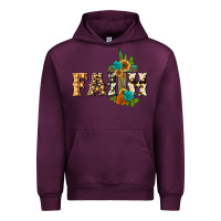 Mauve Wine faith with cross Urban Hoodie - BarkalooDesign