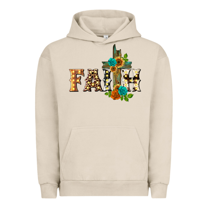 Faith With Cross Urban Hoodie by BarkalooDesign | Teevron