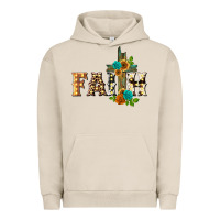 Pigment French Oak faith with cross Urban Hoodie - BarkalooDesign