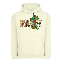 Pigment Pistachio faith with cross Urban Hoodie - BarkalooDesign