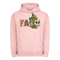 Pigment Salmon faith with cross Urban Hoodie - BarkalooDesign