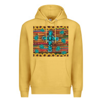 Antique Gold western gemstone cross sunflowers leopard serape glitter wooden tumble Premium Hoodie - Artiststas
