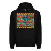Black western gemstone cross sunflowers leopard serape glitter wooden tumble Premium Hoodie - Artiststas