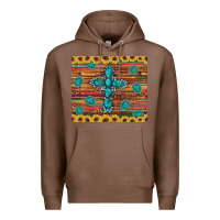 Chestnut western gemstone cross sunflowers leopard serape glitter wooden tumble Premium Hoodie - Artiststas