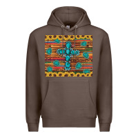 Coffee western gemstone cross sunflowers leopard serape glitter wooden tumble Premium Hoodie - Artiststas