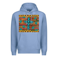 Colony Blue western gemstone cross sunflowers leopard serape glitter wooden tumble Premium Hoodie - Artiststas