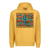 Mustard western gemstone cross sunflowers leopard serape glitter wooden tumble Premium Hoodie - Artiststas