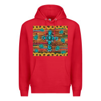 Red western gemstone cross sunflowers leopard serape glitter wooden tumble Premium Hoodie - Artiststas