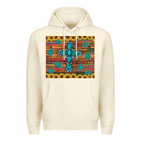 Sandshell western gemstone cross sunflowers leopard serape glitter wooden tumble Premium Hoodie - Artiststas