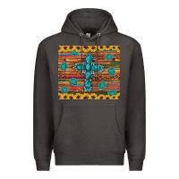 Smoke western gemstone cross sunflowers leopard serape glitter wooden tumble Premium Hoodie - Artiststas