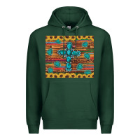 Sports Green western gemstone cross sunflowers leopard serape glitter wooden tumble Premium Hoodie - Artiststas