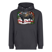 Smoke merry christmas black angus bull and farm Heavyweight Hoodie - RanaPortraitStore
