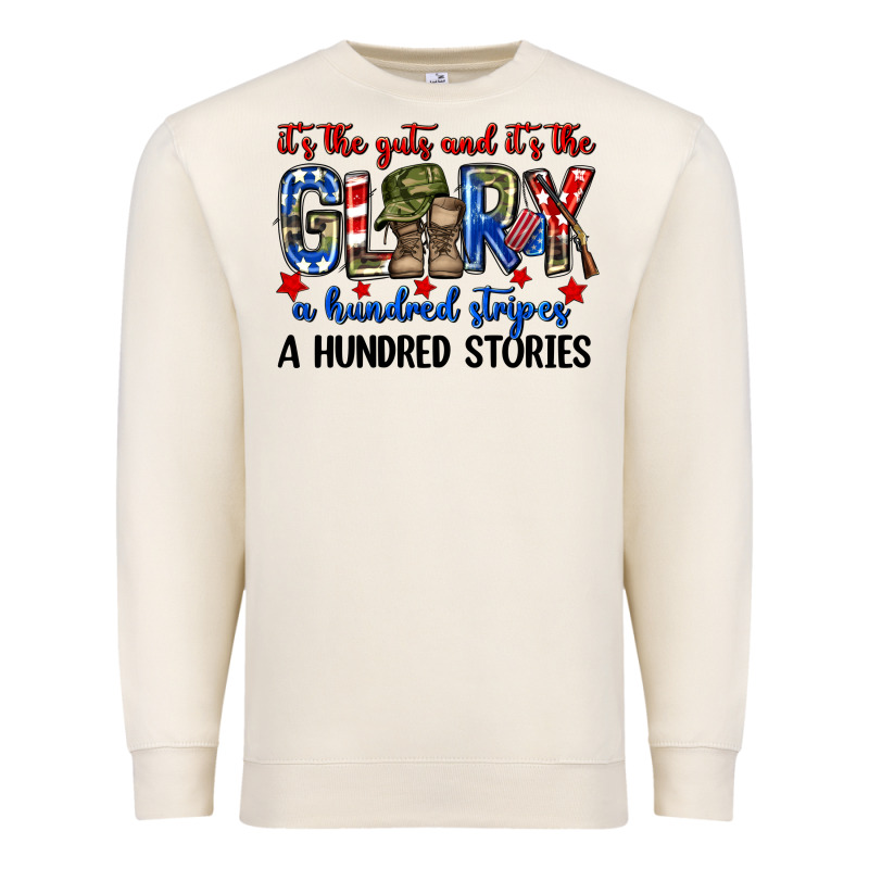 It's The Guts And It's The Glory A Hundred Stripes Premium Sweatshirt by Neo Western | Teevron