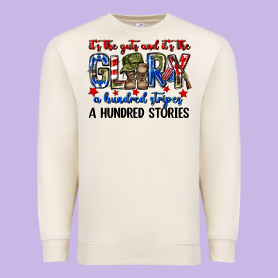 It's The Guts And It's The Glory A Hundred Stripes Premium Sweatshirt Designed By Neo Western