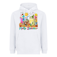 White hello summer drinks Heavyweight Hoodie - texasbilliewilder