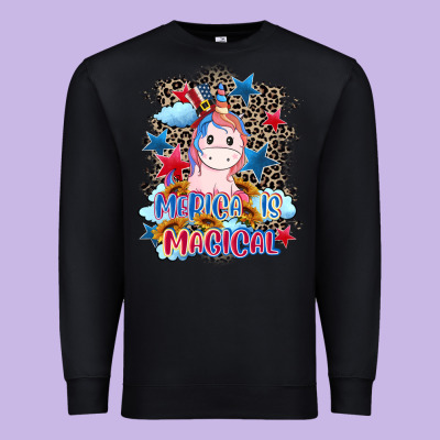 Merica Is Magical 4th Of July Premium Sweatshirt Designed By Cowgirlartshop