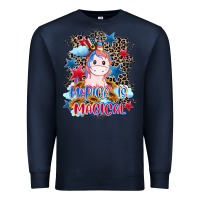 Navy Merica is magical 4th of july Premium Sweatshirt - CowGirlArtShop