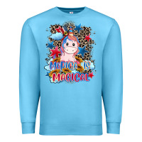 Ocean Blue Merica is magical 4th of july Premium Sweatshirt - CowGirlArtShop