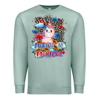 Seafoam Merica is magical 4th of july Premium Sweatshirt - CowGirlArtShop